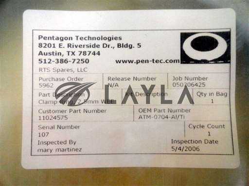 ATM-0704-Al/Ti/Clamp Ring 2.5MM WEE/Clamp Ring 2.5mm WEE New/Pentagon Technologies/-_01