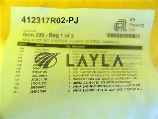 0242-41577//AMAT Applied Materials 0242-41577 Shutter Kit 300mm New/AMAT Applied Materials/_01