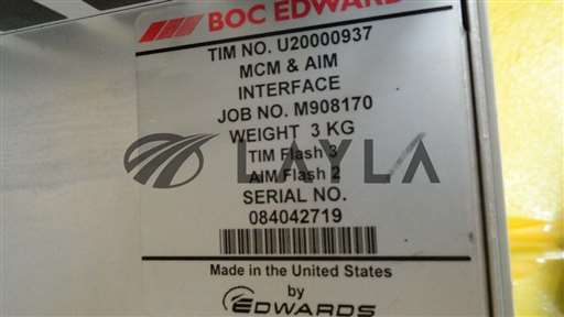 U20000937//Edwards U20000937 Vacuum iM Interface Module MCM & AIM Used Working/Edwards/_01