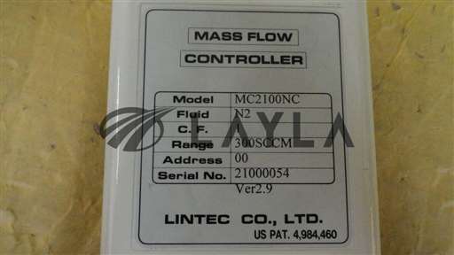 MC2100NC/MC2100/Mass Flow Controller MFC 300 SCCM N2 Used Working/Lintec/-_01