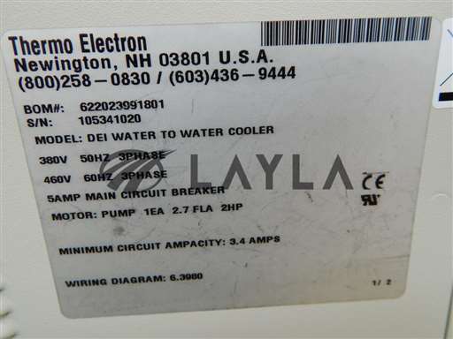6.22024E+11/DIMAX/Heat Exchanger 58201 Hours Used Tested Working/Thermo Neslab/-_01