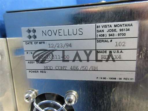 02-10511-00//Novellus Systems 02-10511-00 Module Controller 486/50/8M Concept 2 Altus Used/Novellus Systems/_01