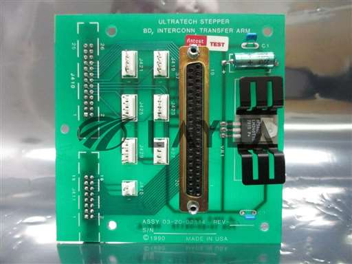 03-20-02114/BD, INTERCONN, TRANSFER ARM/Ultratech Stepper 03-20-02114 Transfer Arm Interconnect Board PCB 4700 Used/Ultratech Stepper/_01