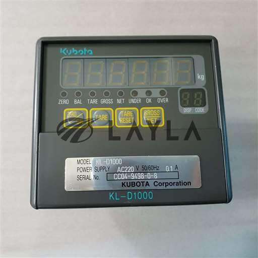 KL-D1000/KL-D1000/KUBOTA KL-D1000 Weighing Indicator/KUBOTA/_01