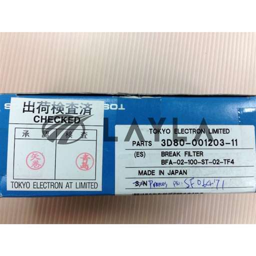 3D80-001203-11/-/TEL 3D80-001203-11 BFA-02-100-ST-02-TF4 Break Filter/TOKYO ELECTRON LIMITED/-_01