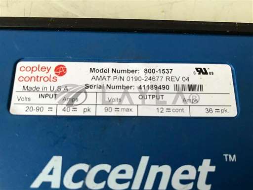 800-1537//1 X 800-1537 Copley Controls AMAT PN 0190-24677 REV 04/Copley/_01