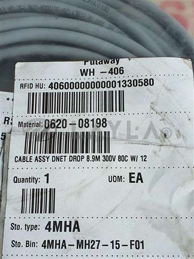0620-08198//Amat 0620-08198 Cable Assy DNET DROP 8.9M 300V 80C W/ 12/APPLIED MATERIALS/_01