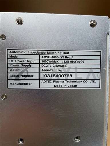 AMVG 1000 QQ//Automatic Impedance Matching Unit ADTEC Plasma Tech AMVG-1000-QQ REV.A 24VDC/ADTEC Plasma/_01