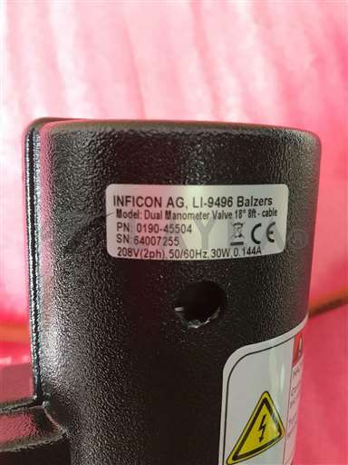 Does Not Apply//Inficon AG LI-9496 Balzers Dual Manometer Valve/Inficon AG/_01