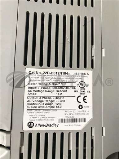 22B-D012N104/Allen Bradley 22B-D012N104 / A PowerFlex/Allen Bradley 22B-D012N104 /A PowerFlex/Allen-Bradley/_01