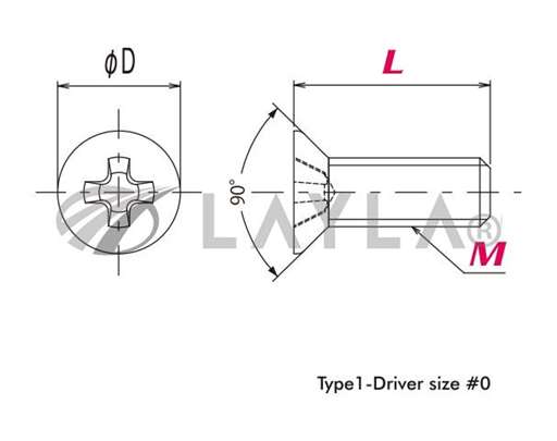 2671000160400/-/PEEK/Micro cross recessed flat head screw M1.6-4/Nippon Chemical Screw/_01