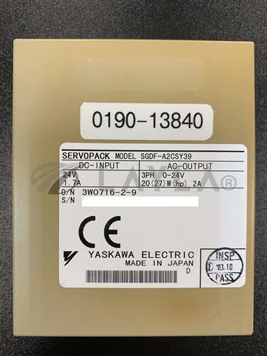 0190-13840/SGDF-A2CSY39/Yaskawa Servopack driver SGDF-A2CSY39/Yaskawa/_01
