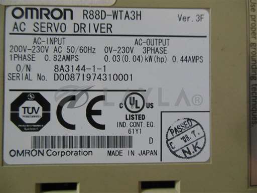 /-/OMRON Servo Driver R88D-WTA3H Refurbished FREE EXPEDITED SHIPPING/Omron/_01