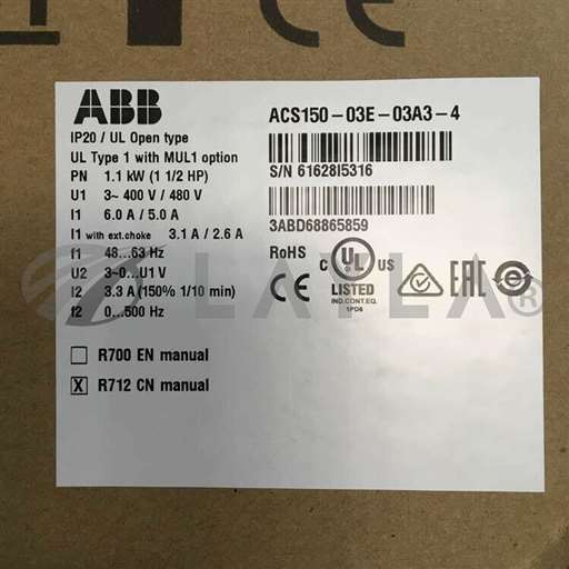 /-/ABB Inverter ACS150-03E-03A3-4 FREE EXPEDITED SHIPPING NEW/ABB/_01