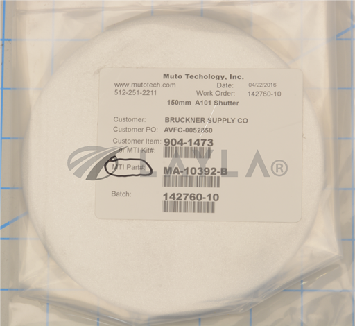 MA-10392-B/-/MA-10392-B / DISK SHUTTER DISK 6 INCH 101 ENDURA 0020-28392 / MUTO TECHNOLOGIES/MUTO TECHNOLOGIES/_01