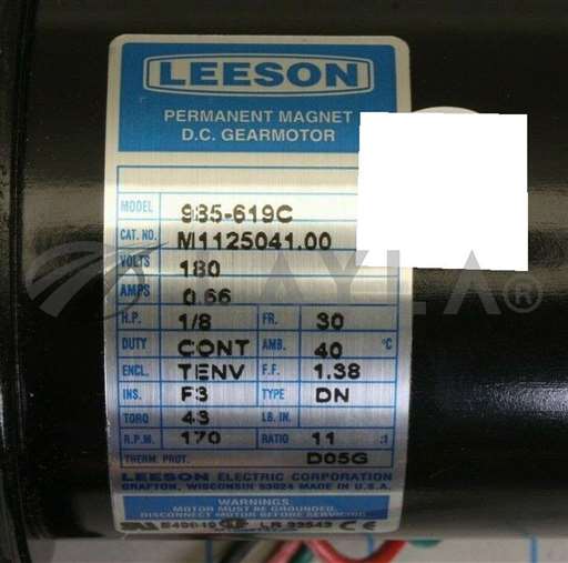 985-619C/-/985-619C / PERMANENT MAGNET DC GEAR MOTOR / LEESON ELECTRIC CORP./LEESON ELECTRIC CORP./_01