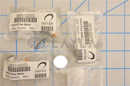 3870-02372(LOT OF 3)//VALVE FLOW METER/APPLIED MATERIALS AMAT/_01
