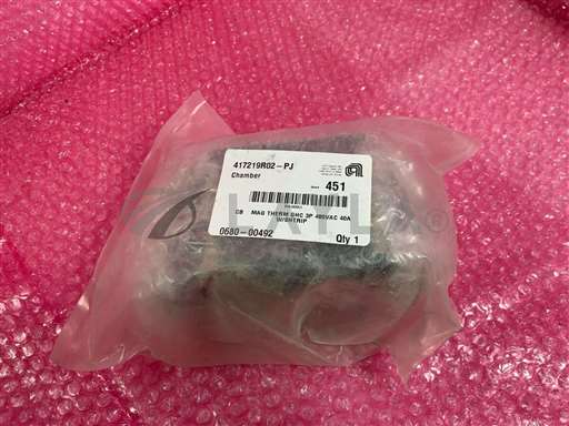 417219R02-PJ 0680-00492//AMAT 417219R02-PJ 0680-00492 CB MAG THERM GHC 3P 480VAC 40A W/SHTRIP/Applied Materials/_01