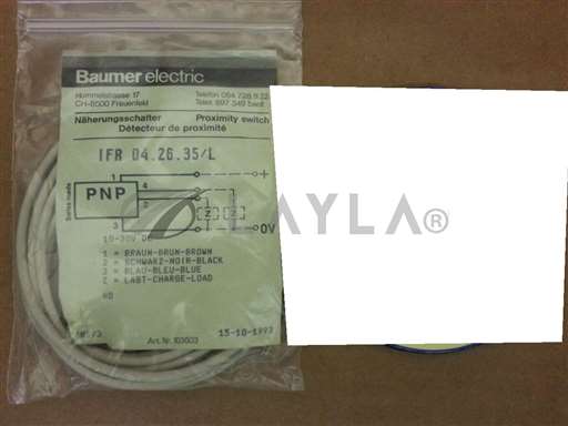 IFR 04.26.35/L/CH-8500/BAUMER CH-8500 TYPE IFR 04.26.35/L PROXIMITY SWITCH CH8500 - NEW/BAUMER/_01