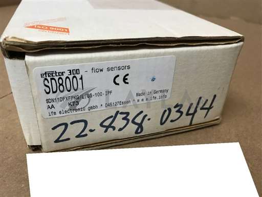 SD8001//NIB SD8001 IFM EFECTOR SD8001 FLOW SENSOR SDN11DFXFPKG/L/US-100-IPF/IFM EFECTOR/_01
