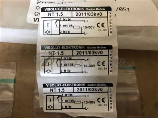 NT 1.5-2011/03kv0/NT-1.5-2011/03kv0/LOT OF 3 NEW VISOLUX NT1.5-2011/03kv0 PROXIMITY SWITCH 10-30V/VISOLUX/_01