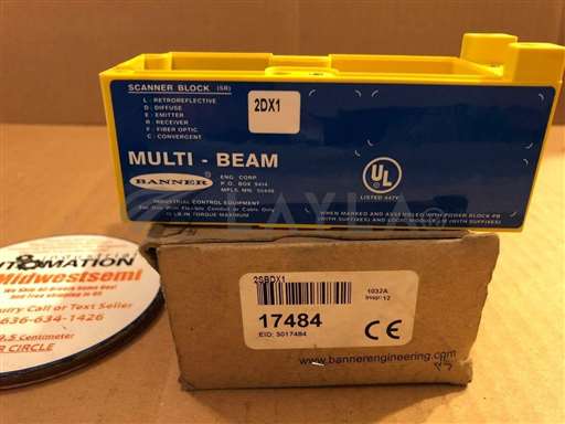 2SBDX1 ; 2DX1/17484/NEW IN BOX BANNER 2SBDX1 MULTI BEAM 17484 MISSING COVER BOLTS NUT/Banner Engineering/_01