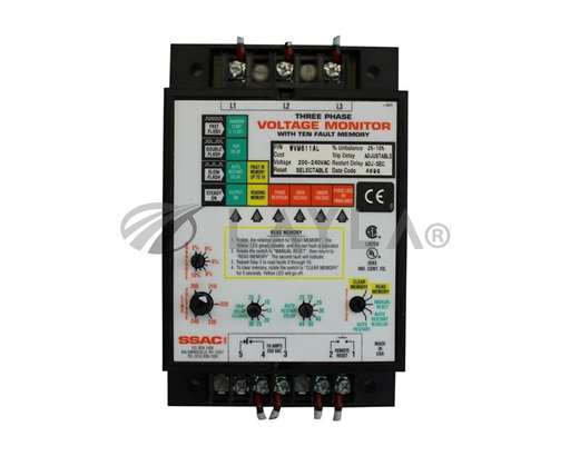WVM611AL/-/SSAC INC THREE PHASE VOLTAGE MONITOR WITH 10 FAULT MEMORY WVM611AL/SSAC/_01