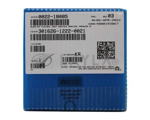 022-18085/-/APPLIED MATERIALS 0022-18085 BLANK-OFF FLEXIBLE INPUT MANIFOLD FRONTIER PRODUCER/APPLIED MATERIALS/_01