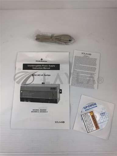 /SDU AC-A/Emerson Sola SDU AC-A Series Uninterruptible Power Supply Instruction w/ CD-ROM/Emerson/_01