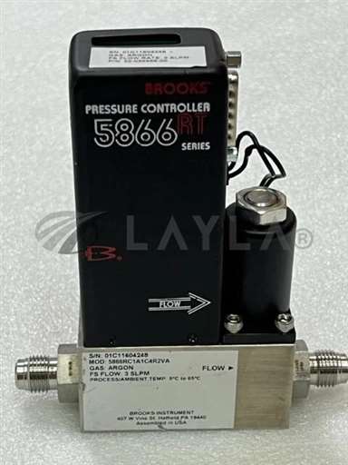 5866RC1A1C4R2VA//Brooks Instrument 5866RC1A1C4R2VA Pressure Controller Ar Gas 3 SLPM Used/Brooks Instrument/_01