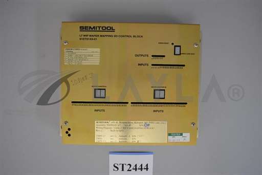 910T0143-01//Semitool | 910T0143-01, LT WIP Wafer Mapping I/0 Control Blk/Semitool/_01