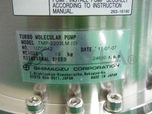 TMP2203LM0/TMP 2203LM 0/turbo molecular pump/ShimadzuCorporation/_01