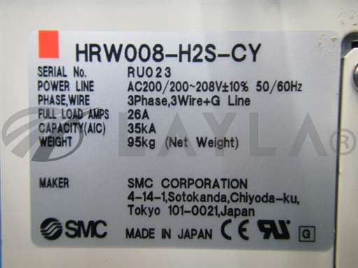 HRW008H2SCY/HRW008 H2S CY/Chiller (water cooling)/SMC/_01