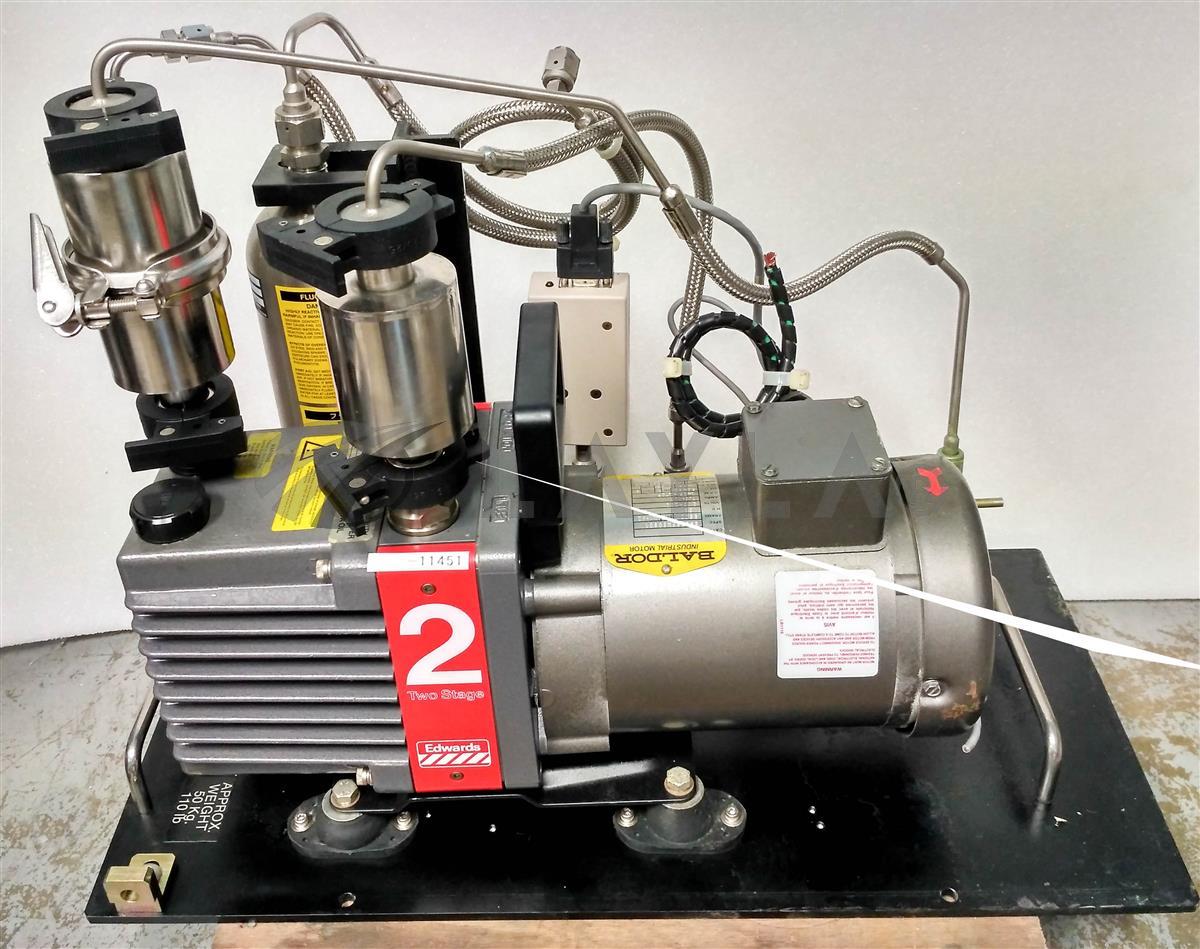 1000000075_A11451 EDWARDS HIGH VACUUM PUMP ASSY W/ BALDOR MOTOR