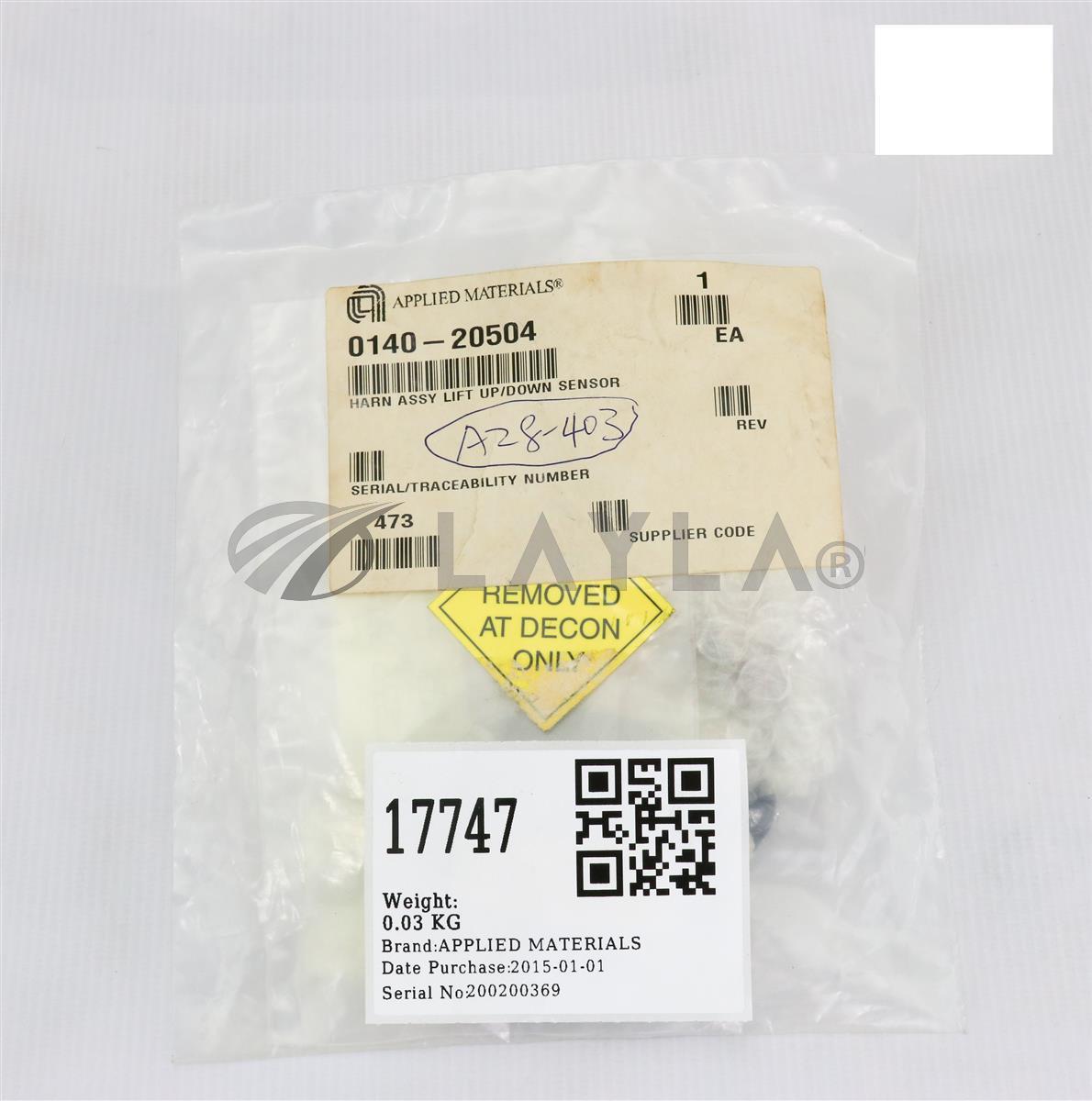 1000000075_A17747 APPLIED MATERIALS HARN ASSY LIFT UP/DOWN SENSOR (NEW ...