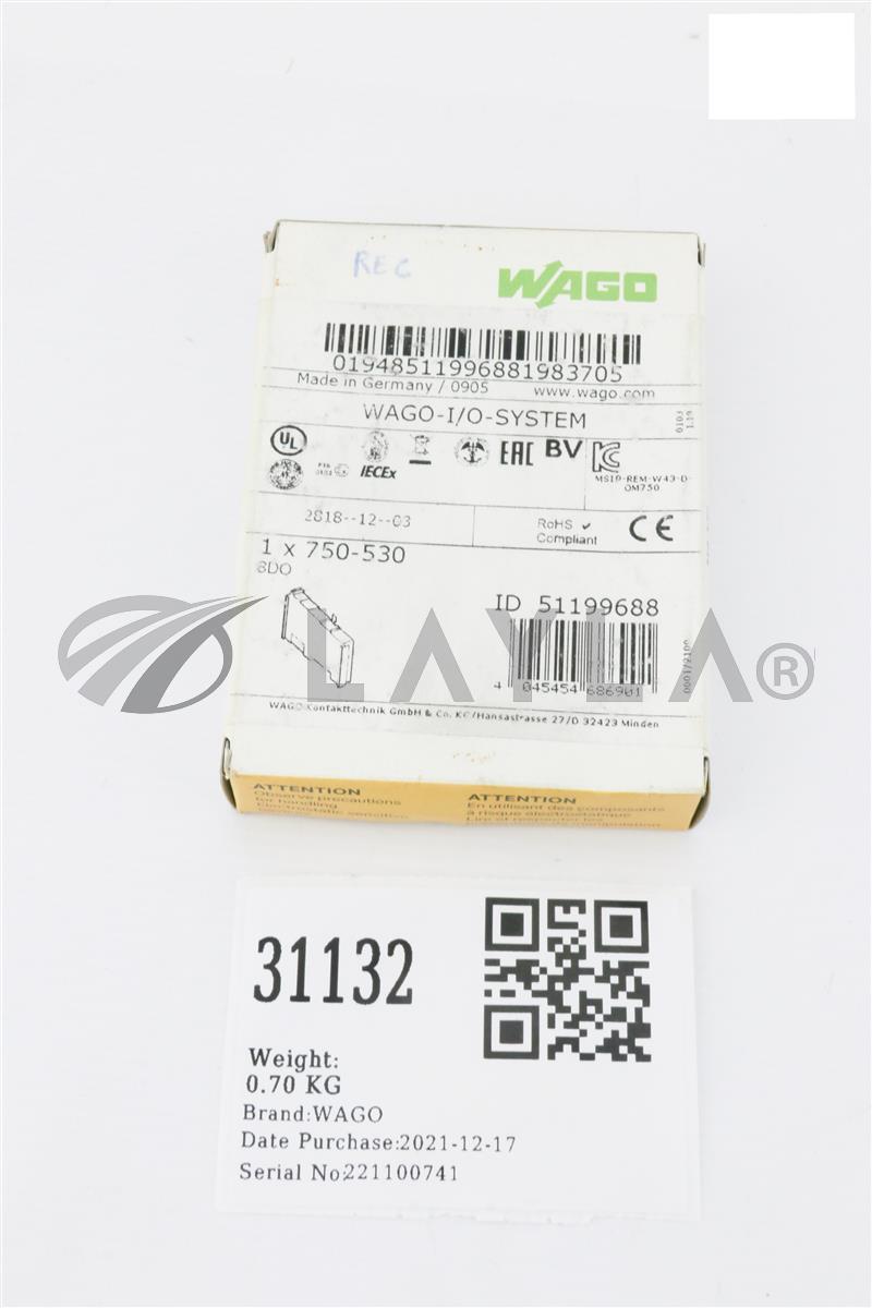 1000000075_A31132 WAGO DIGITAL OUTPUT MODULE, WAGO-I/O-SYSTEM (NEW) 750 ...