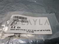 0015-09328//4 AMAT 0015-09328 Screw Mach BTN HD 4--40 X 1/2 HEX SKT SST NI Plated, 101790/Applied Materials AMAT/