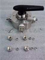 /-/Swagelok SS-45YF8-093 4 way series 40 Ball Valve 1/2" with 1/4" adapters NEW//_01