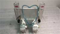 /-/Flouroware (2) 202-11 Diaphragm Valves, (2) Dwyer RMA-45-SSV Flow Meters//_01
