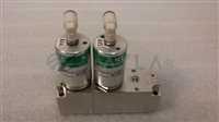 CKD MAGD5-02A-W-11 Manifold w/ 2 NC Diaphragm Valves