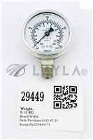WIKA PRESSURE GAUGE, 0 - 200 PSI 316 SS TUBE AND CONNECTION