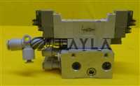 SS5Y3-42-04-C6F-Q/Z-3797/SMC SS5Y3-42-04-C6F-Q Pneumatic Manifold Z-3797 Used Working/SMC/_01