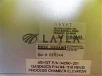 Process Chamber Elevator GaSonics 94-1118 Hine 06763-805 Used