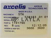 1191790//Axcelis Technologies 1191790 Supply HV Receiver Used Working/Axcelis Technologies/_01