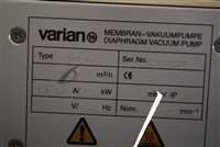 949-9452 / DIAPHRAGM VACUUM PUMP / VARIAN