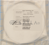 MA-10392-B / DISK SHUTTER DISK 6 INCH 101 ENDURA 0020-28392 / MUTO TECHNOLOGIES