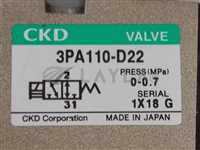 3PA110-D22 / CKD SOLENOID VALVE 3 PORT DUAL POSITION 0-0.7 PRESS MPA / CKD CORP