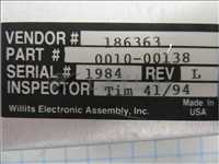 0010-00138/-/0010-00138 / WUPPER FRAME AC DIST ASY / APPLIED MATERIALS AMAT/APPLIED MATERIALS AMAT/