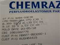 9204-SSE38/-/GREENTWEED CHEMRAZ O-RING 9204-SSE38 .359 ID X .139CS LOT OF 3/GREENTWEED/
