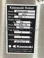 30D61I-A003 AC208V//Kawasaki 30D61I-A003 AC208V 1:2 WIRE + PE 50/60Hz Robot Controller Used